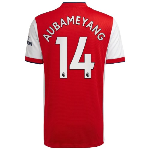 Arsenal Fodboldtrøjer Pierre-Emerick Aubameyang 14 Hjemmebanesæt 2021/22 Kort ærmer Arsenal Fodboldtrøjer Pierre-Emerick Aubameyang 14 Hjemmebanesæt 2021/22 Kort ærmer